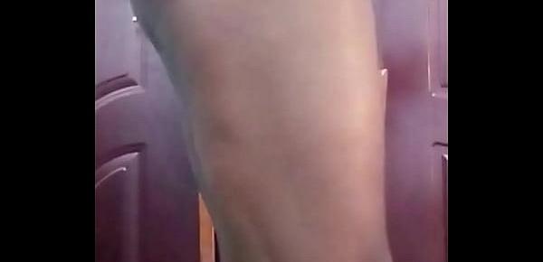 Opening her legs for her neighbor to see